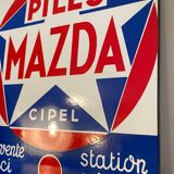 Plaque émaillée piles Mazda
