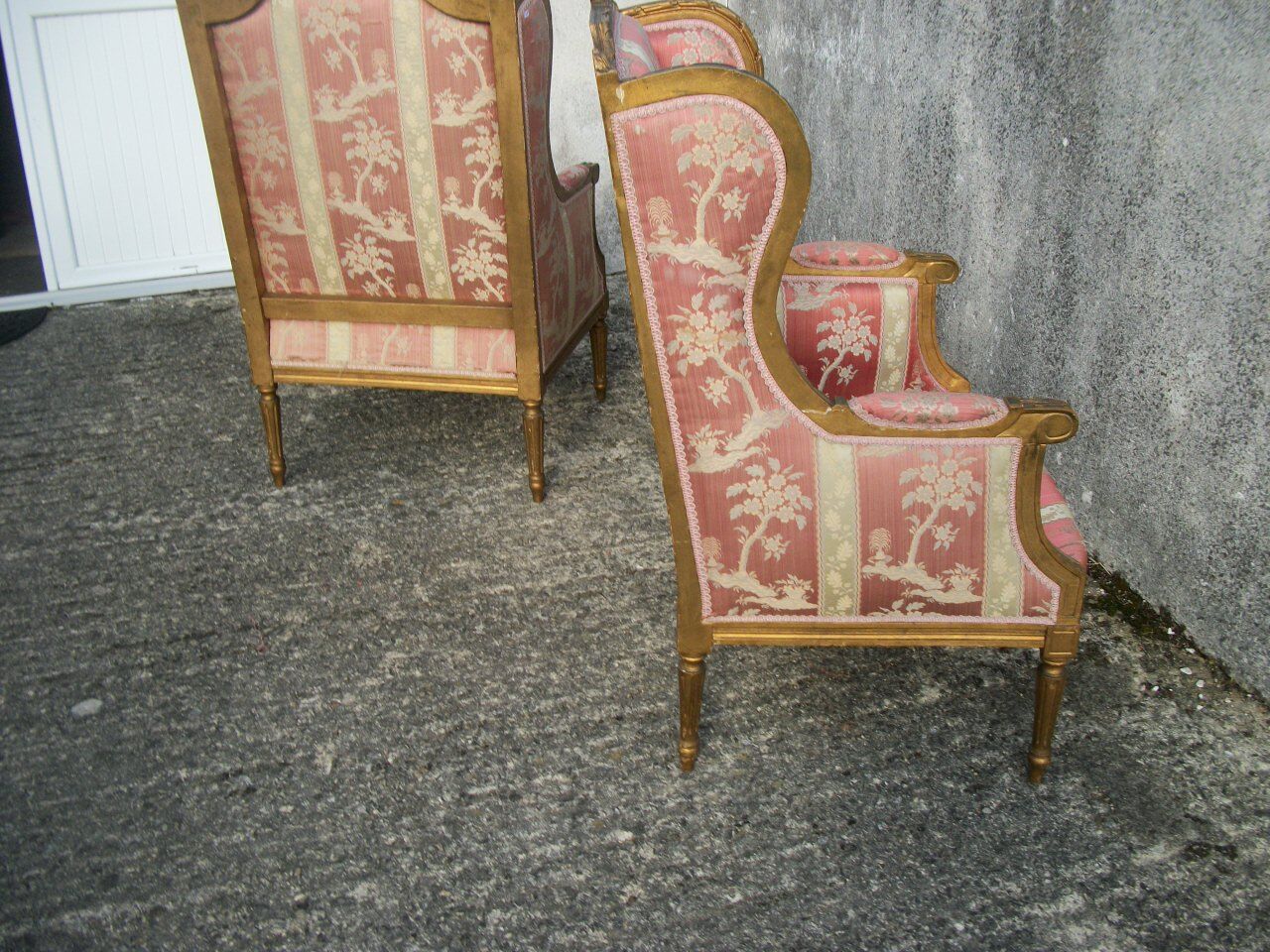Pair of shepherdess armchairs
