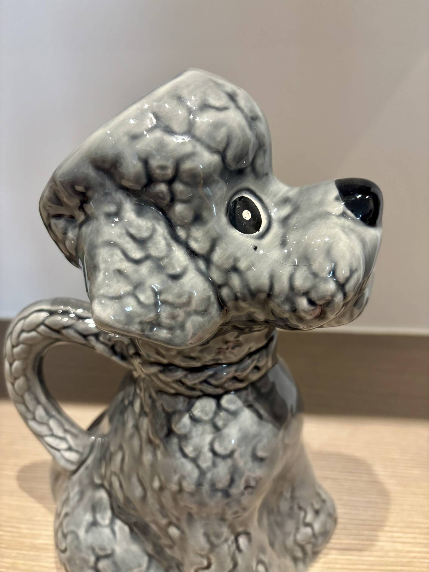 Old ceramic poodle jug