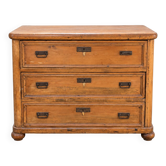 Antique pine chest of drawers – 3 large drawers – late 19th / early 20th century