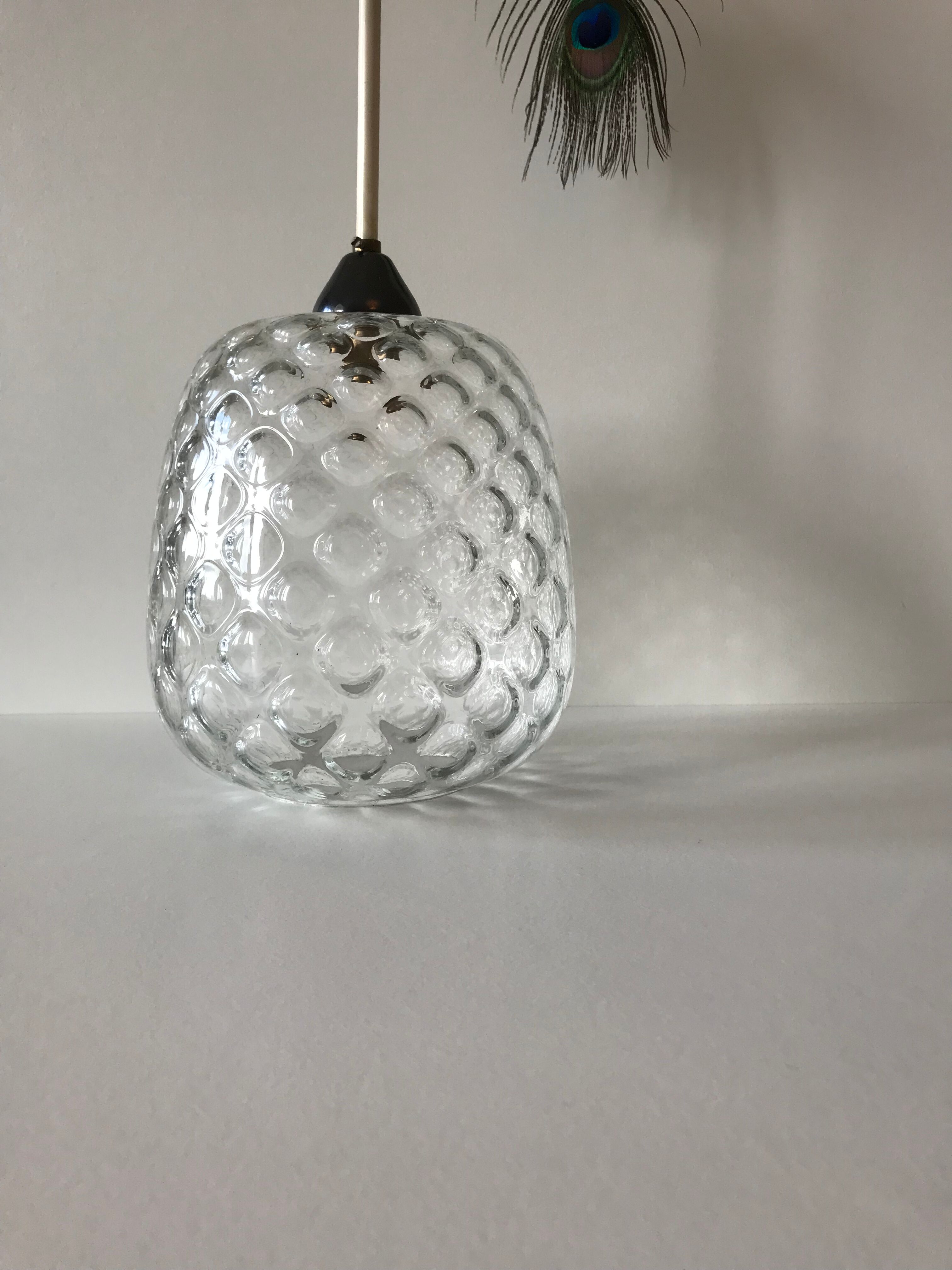 Suspension en verre ananas