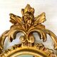 Miroir vintage doré, 29x19 cm
