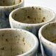 5 small mazagrans - bluish stoneware verrines Migeon La Borne CHER