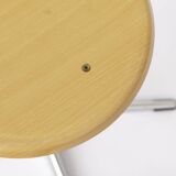 Set of 4 Vintage Industrial Stools 1970s, Chrome Adjustable Stools