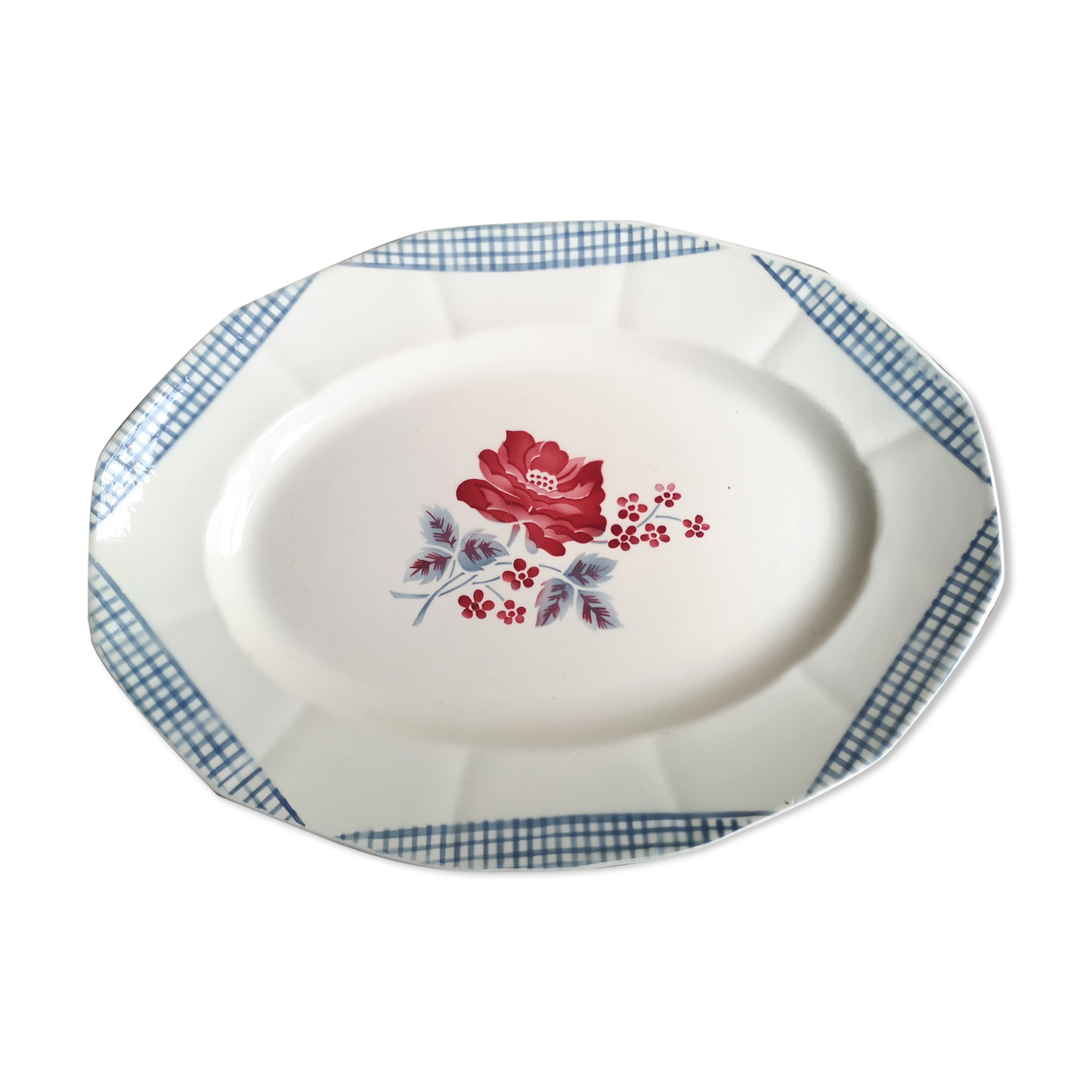 Oval dish Digoin Sarreguemines collection Josiane