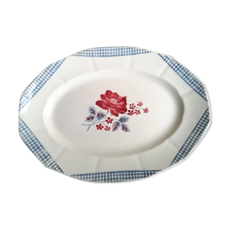 Oval dish Digoin Sarreguemines collection Josiane