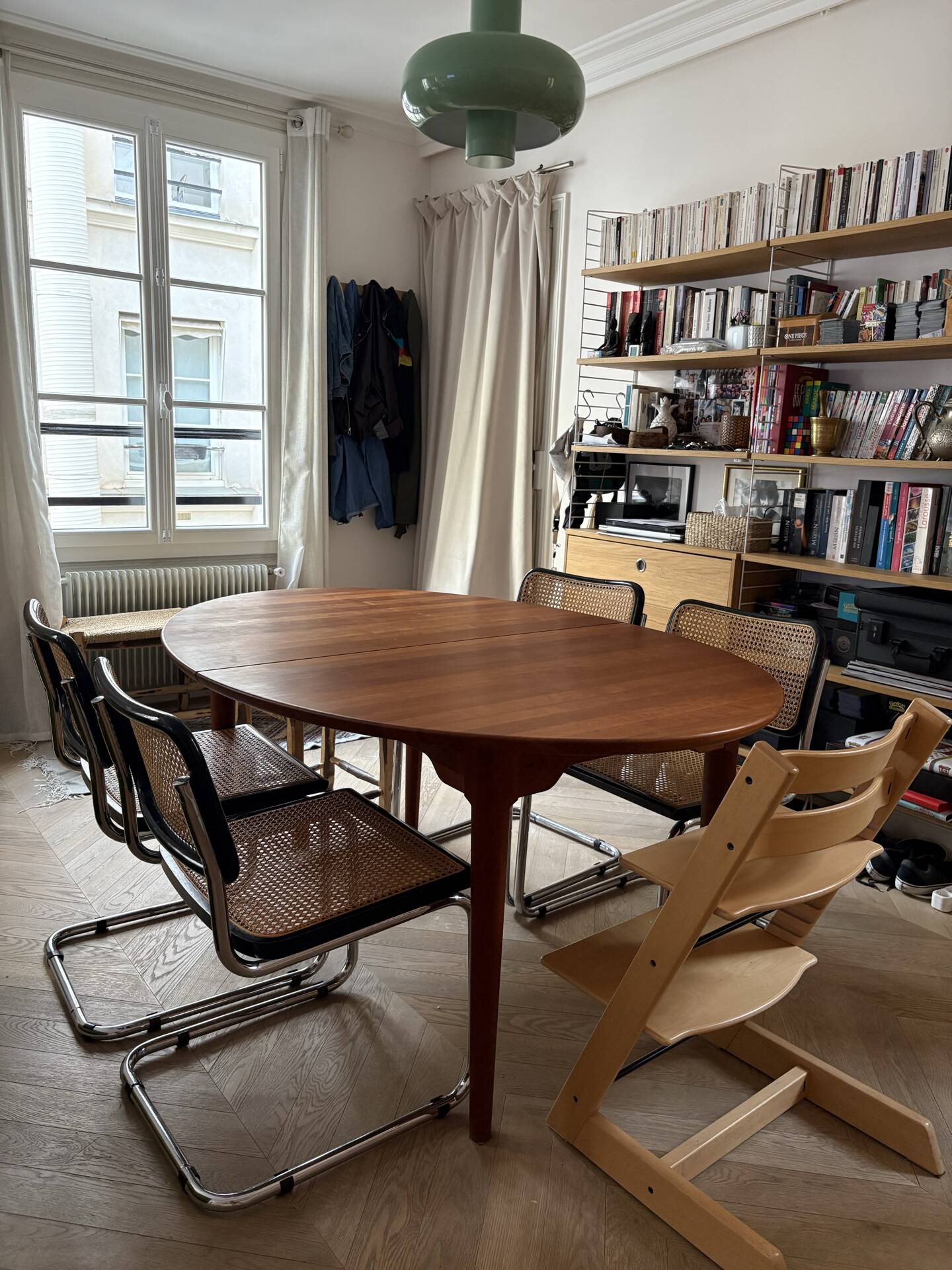 Extendable dining table in cherry wood, Søren Nissen & Ebbe Gehl, Denmark