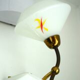 Pair of glass and brass wall light 50/60