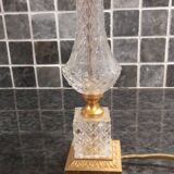 Pair of vintage glass bedside lamps from the 50s