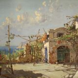 Italian painting signed seascape