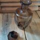 Carafe bouteille en verre fumé art déco ancien vintage dp 082201