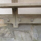 Old wall workshop shelf with coat rack