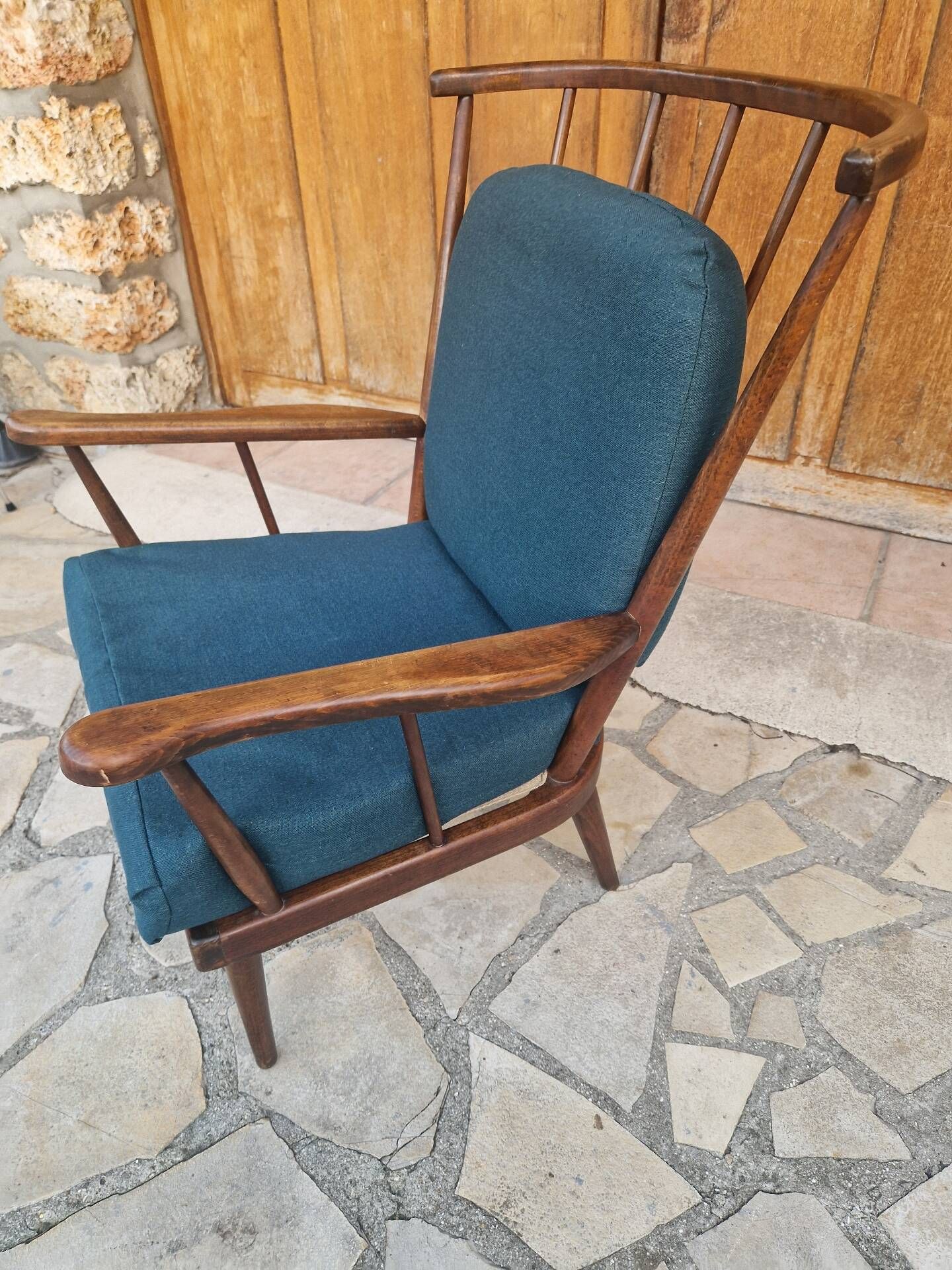Fauteuil Baumann éventail vintage