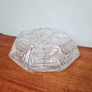 Vintage textured glass ceiling light, geometric patterns, Wila, 1970.
