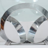 Knut Hesterberg. Space Age coffee table by Knut Hesterberg for Ronald Schmitt, diamond aluminium, 1970s, Germany.