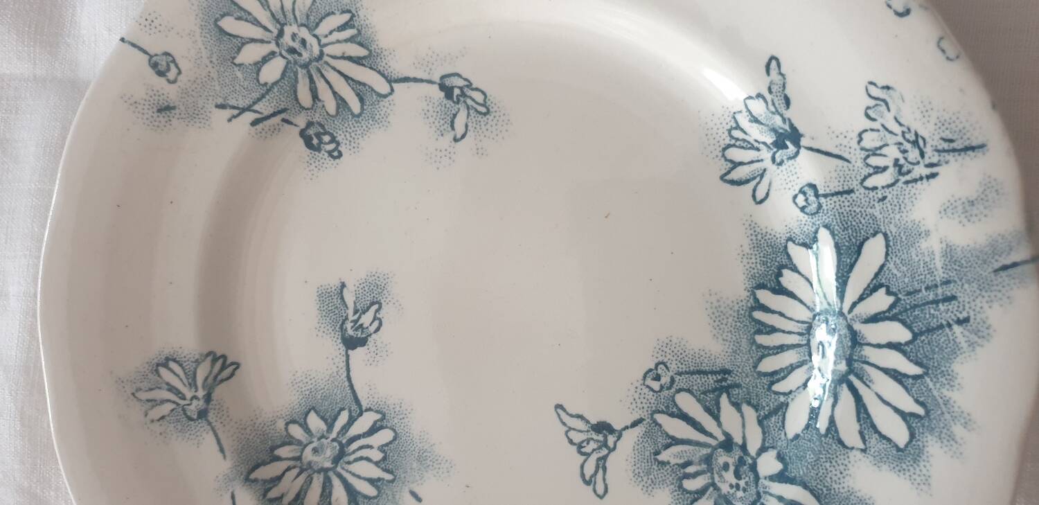 Four Marguerite plates