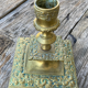 Gilded bronze candle holder, Asian fish decoration, China