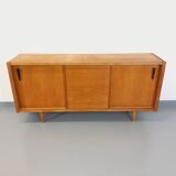 Vintage row in light oak wood from the 60s