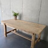 Stripped farmhouse table extensions to 255 cm