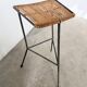 Wicker and metal stool Dennis Lennon 1950