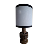 Sandstone lamp from the 60s signed Agnès Escala