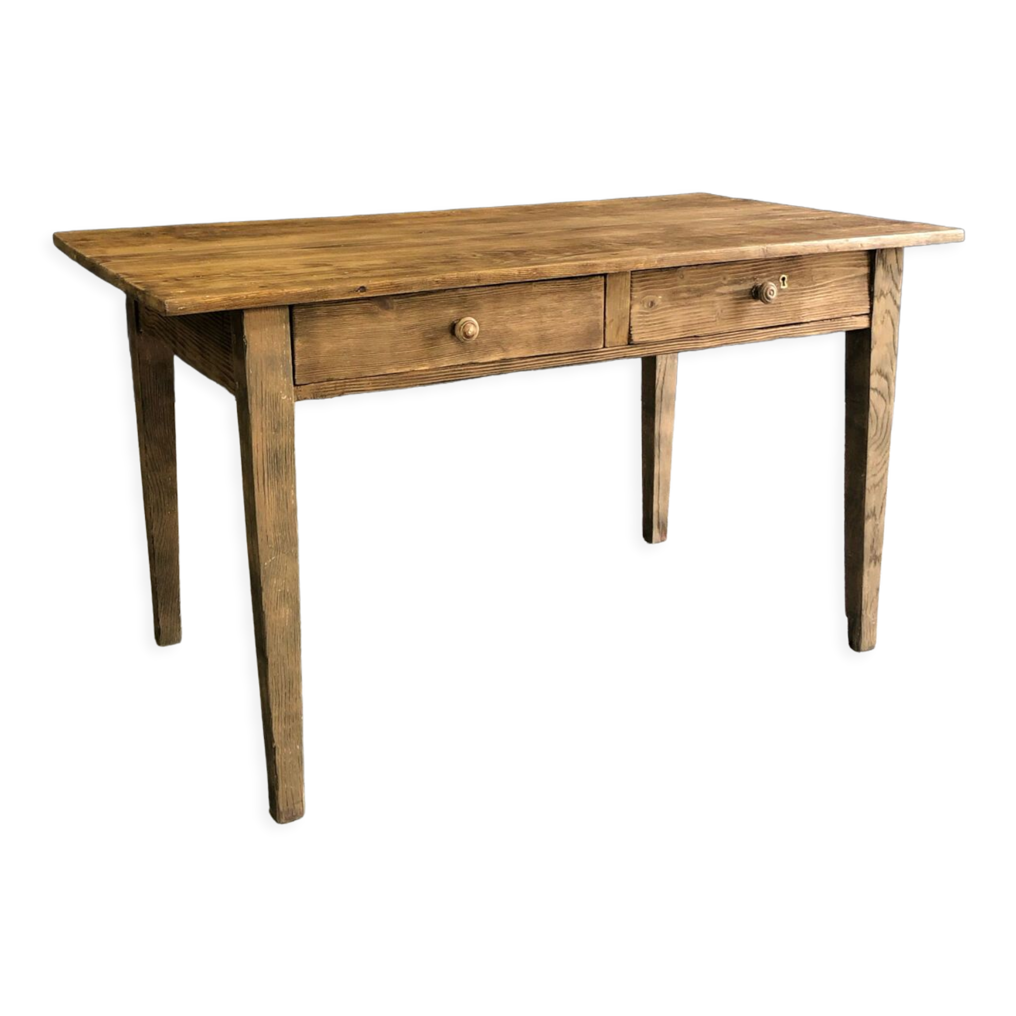 Table de ferme à 2 tiroirs