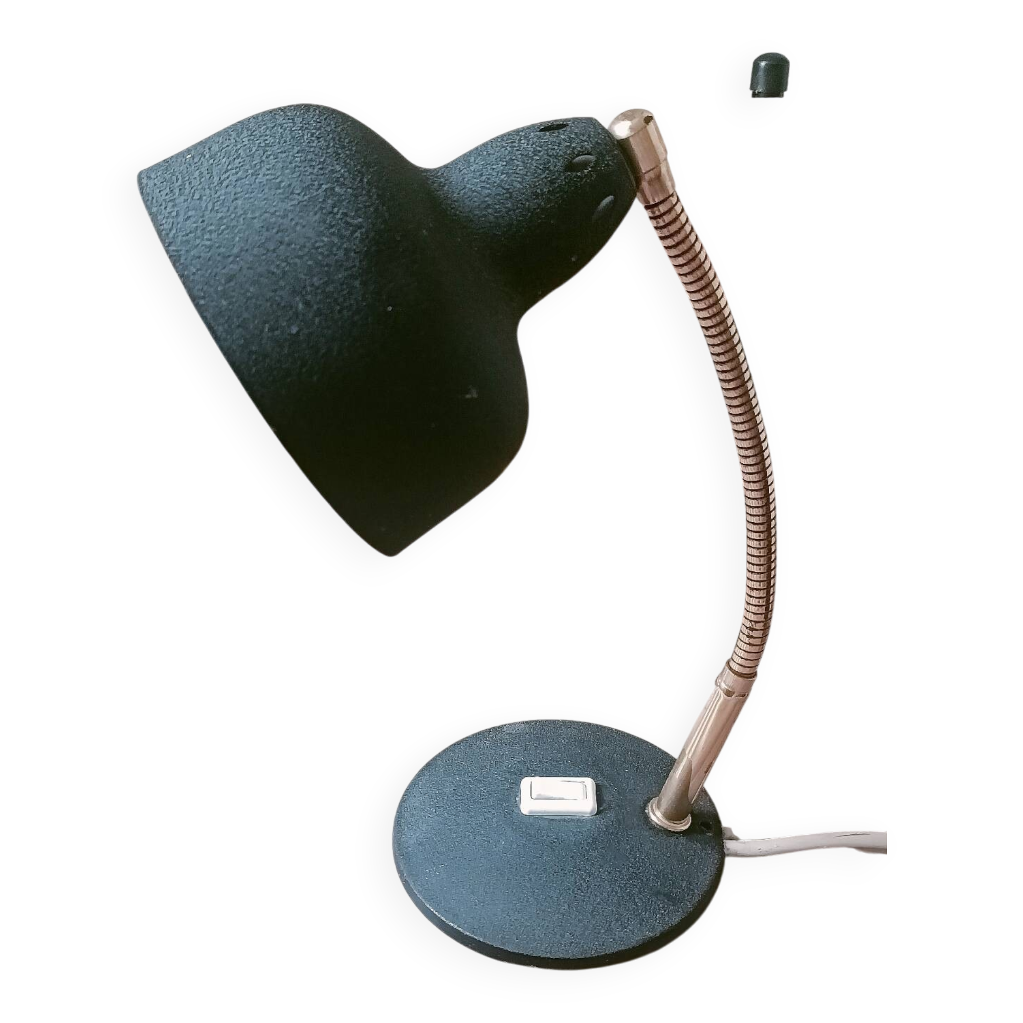 Articulated lamp in black metal, 1950-60