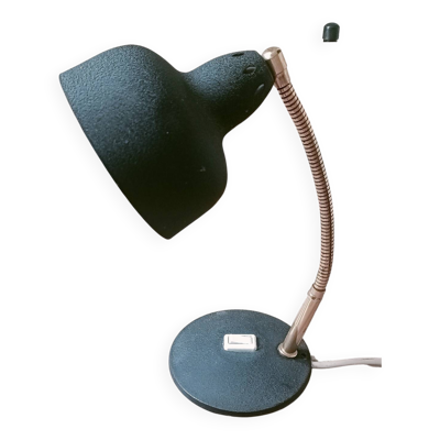 Lampe articulée en métal noir, 1950-60