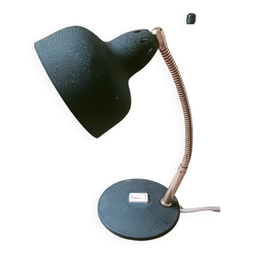 Lampe articulée en métal noir, 1950-60