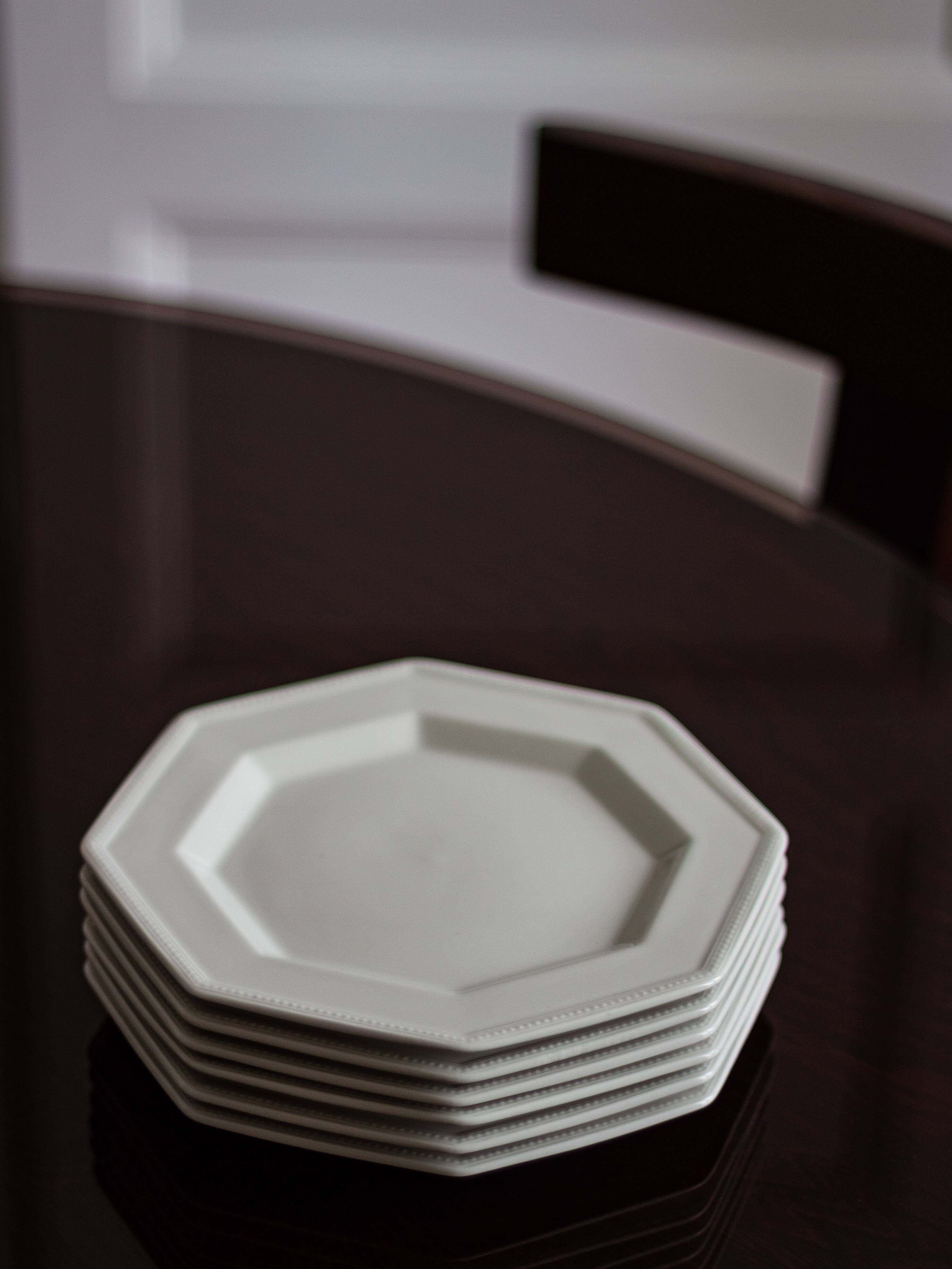 6 assiettes à dessert octogonales modèle Héritage – Johnson Brothers