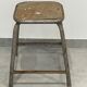 Tabouret d'atelier fer et bois