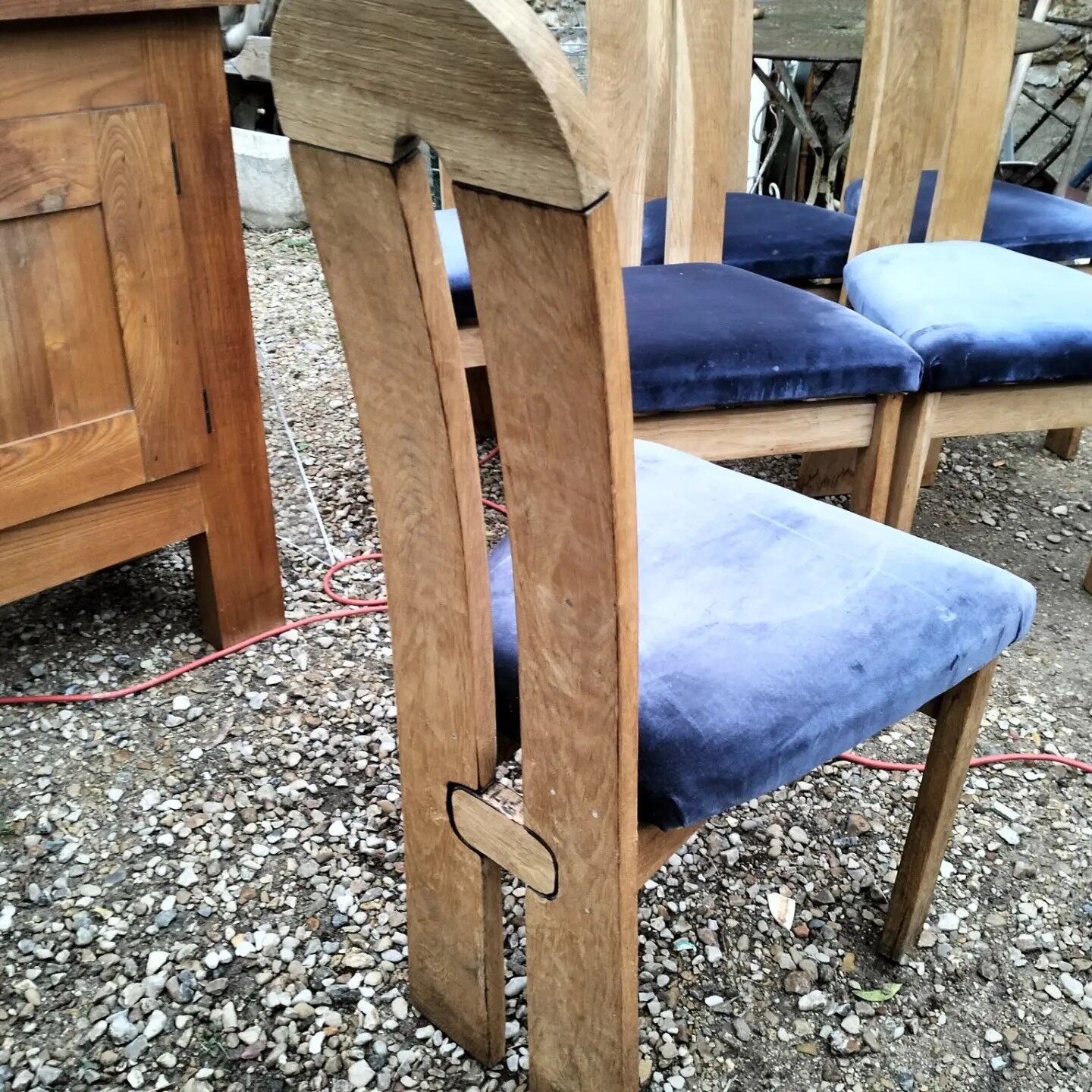 6 vintage brutality chairs