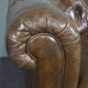 Chesterfield sofa in cowhide leather 3.5 seats