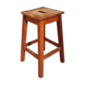 Tabouret d'atelier en bois Manufrance vintage