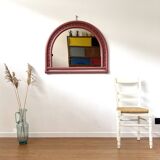 Miroir en bambou terracotta