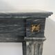 Napoleon III fireplace in blue Turquin marble from the 19th century.