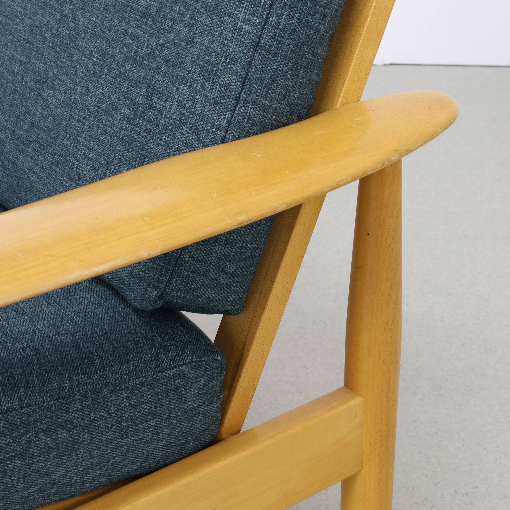 Vintage danish lounge chair, 1970s new upholstery