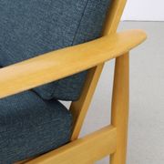 Vintage danish lounge chair, 1970s new upholstery