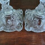 Fake pair - Joan of Arc warrior candlestick - Lily - Portieux glass