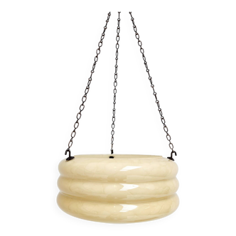 Glass Art Deco bee hive lamp, 1930s