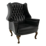 Georgian Style Rare Original Chesterfield Leather Armchair, 1950s