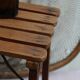 Folding wooden stool