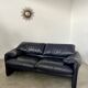 Maralunga sofa designer Vico MAGISTRETTI cassina in vintage midnight blue leather