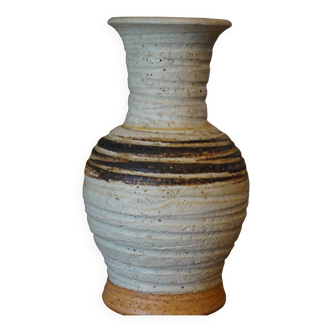 Antique chamotte stoneware vase