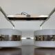 Unique big chrome Bauhaus flushmount / pendant, 1930s