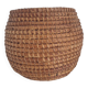 Woven wicker pot