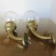 Pair of theater wall sconces in bronze art deco 30s