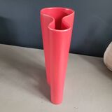 Vintage 60's matte red vase