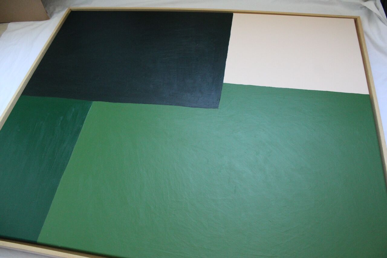 Green composition, acrylic on stretched canvas 2023