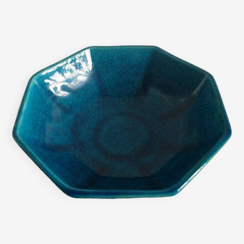 Coupelle en céramique bleue craquelée